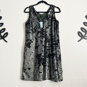 Ann Taylor Sequin V-Neck Sleeveless Mini Dress | Size Small Petite